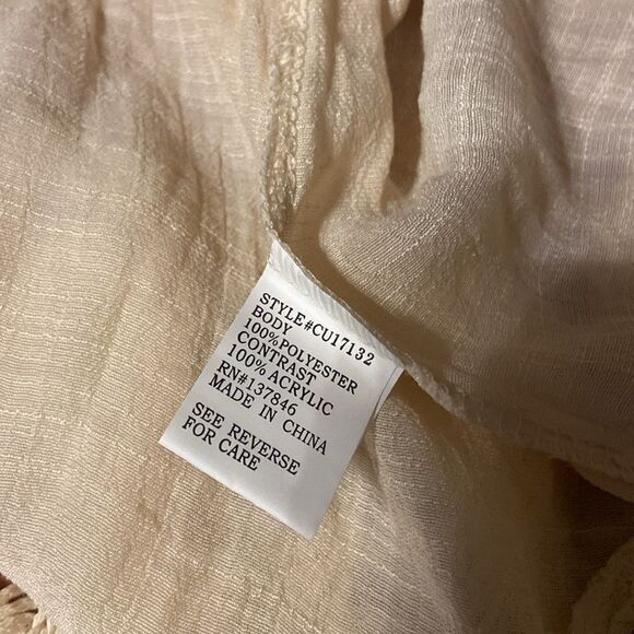 Boho Chic Crotchet Fringe Cover up Large Festival Attite - Picture 6 of 9